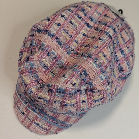 Chic Pink Tweed Newsboy Cap Cato Designs NWT - Picture 2 of 7